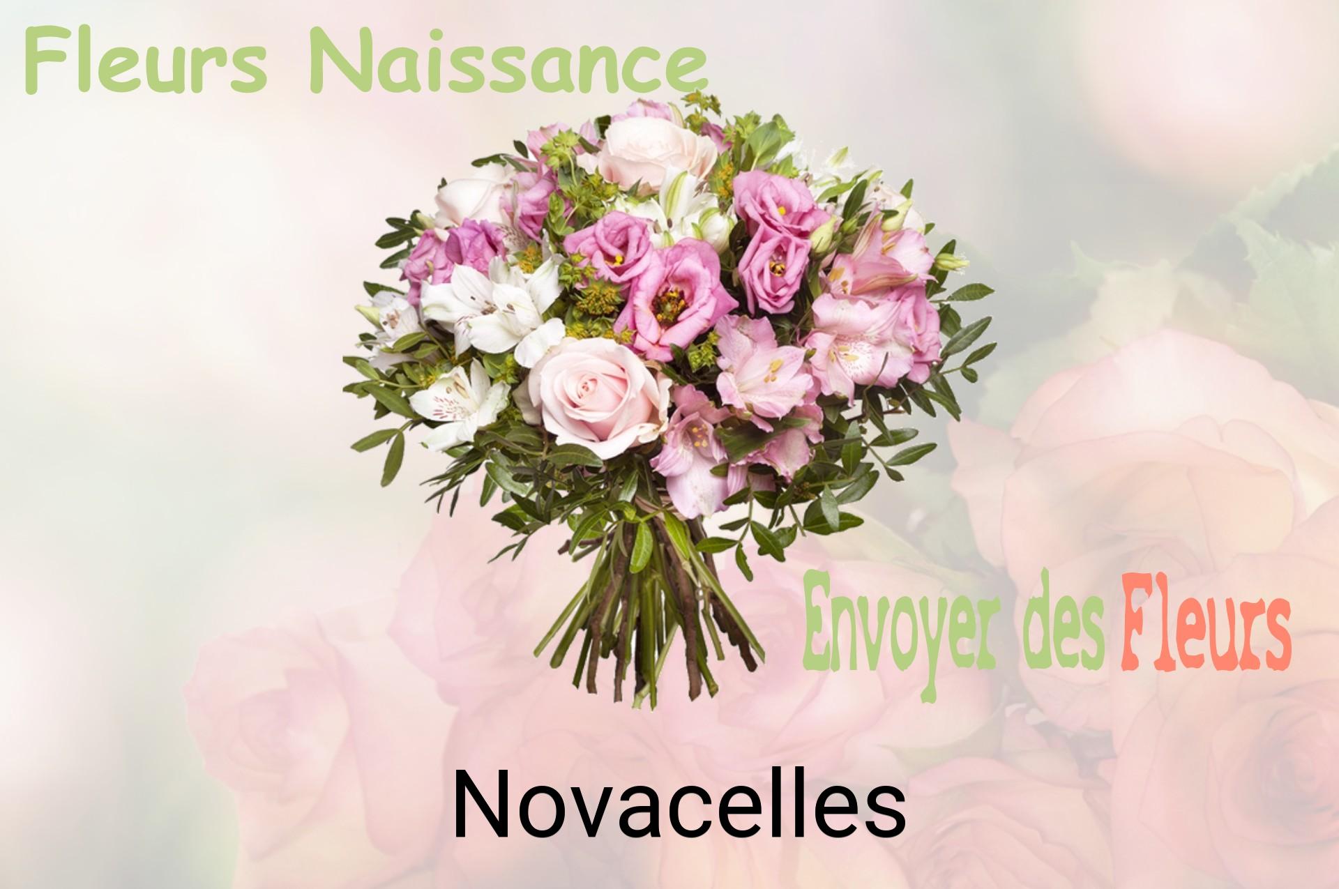 Bouquet de fleurs de naissance livré à Novacelles
